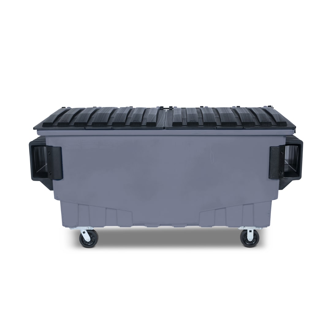 1 Cubic Yard 750 lbs. Capacity Front Load Container - Dark Cool Gray