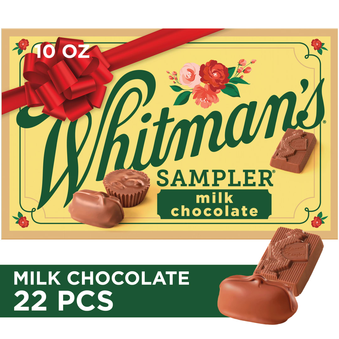 WHITMAN'S SAMPLER Christmas Assorted Milk Chocolate Gift Box, 10 oz.