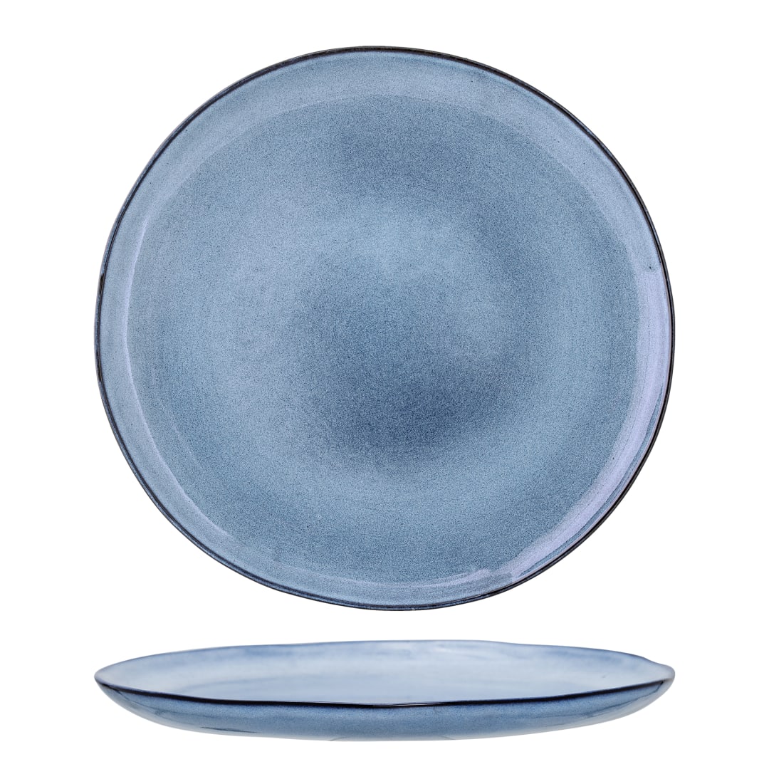 17902757 - Sandrine Plate, Blue, Stoneware STOCK: 300