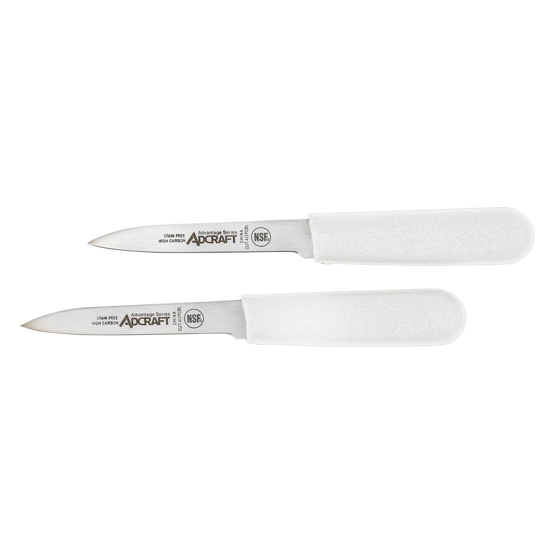 CUT-4/2WH - KNIFE PARING 4" 2PC SET WH HDL