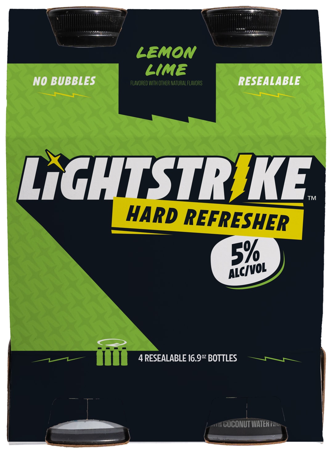 Lightstrike Hard Refresher - Lemon Lime 4 Pack, 16.9 fl oz Bottles