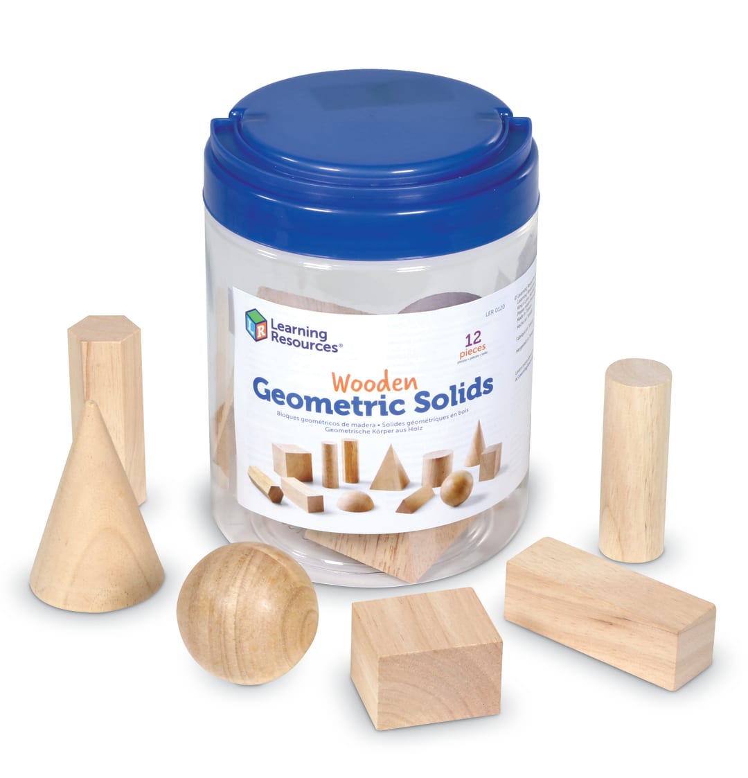WOOD GEOMETRIC SOLIDS (SET/12)