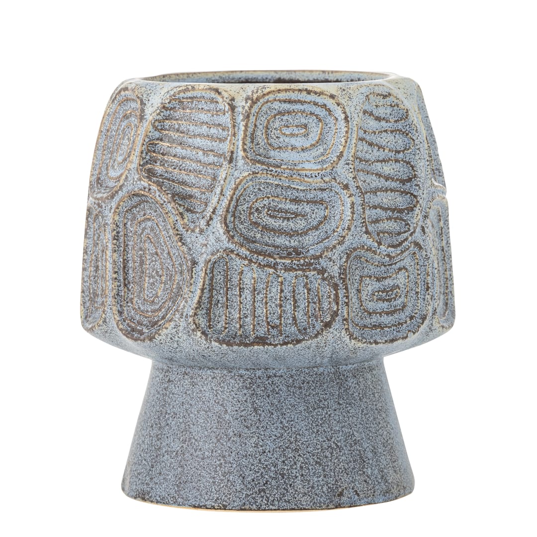 82061852 - Clarke Flowerpot, Blue, Stoneware STOCK: 269