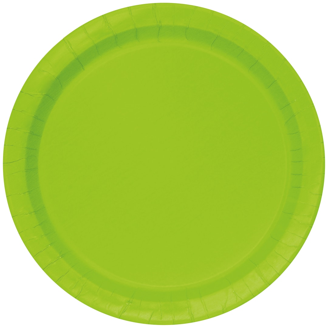 Neon Green Solid Round 10" Dinner Plates, 50ct