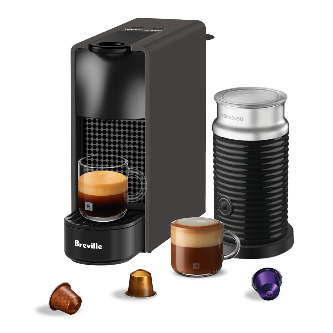 Nespresso Essenza Mini Espresso Machine by Breville, with Aeroccino Milk Frother