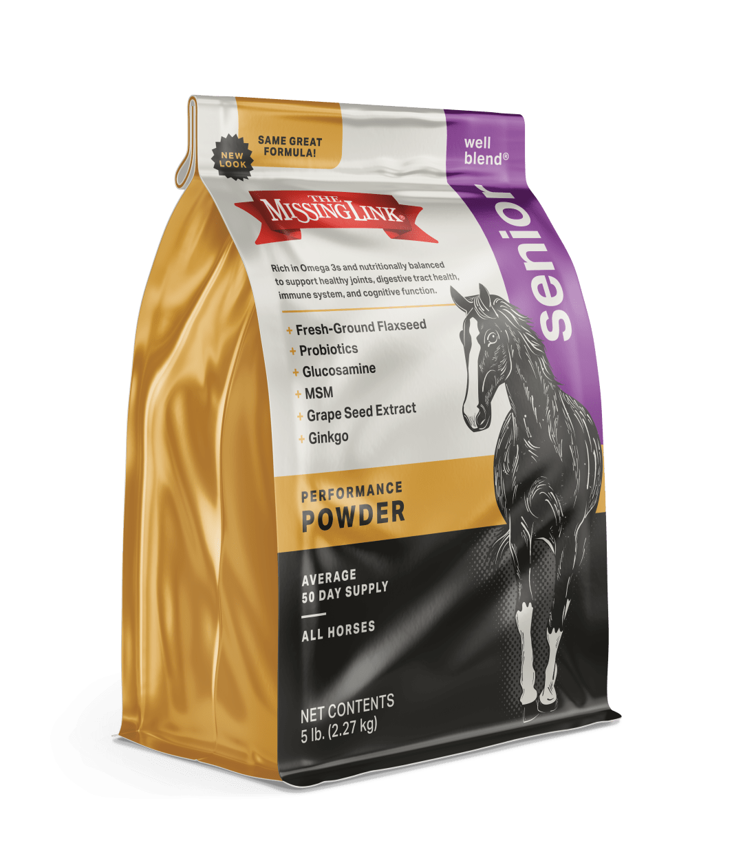 Well Blend® Senior Equine Supplement Powder 5 lb / 50 Day Supply Bag