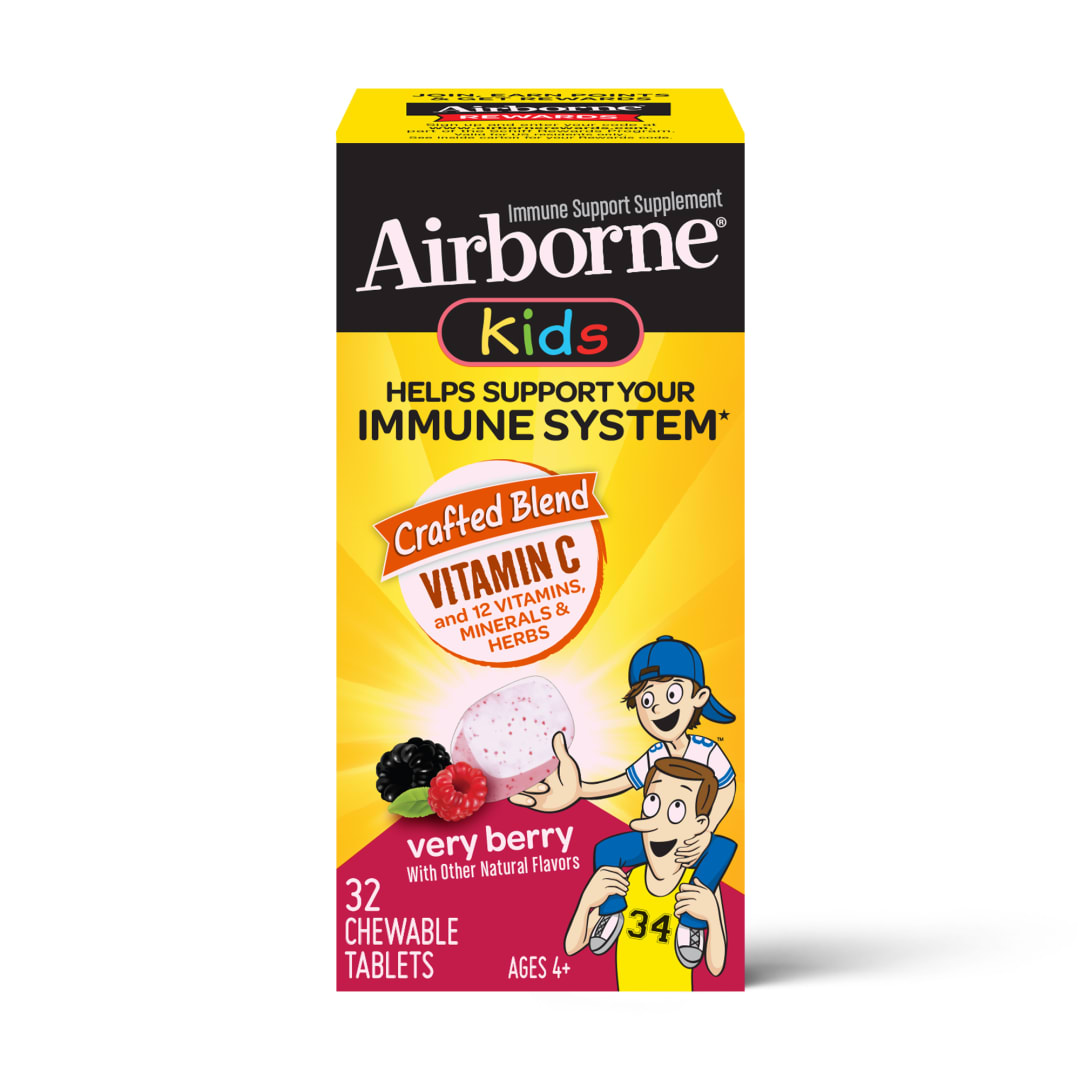 AIRBORNE® Chewable Tablets - Kids Very Berry 36/32 ct.