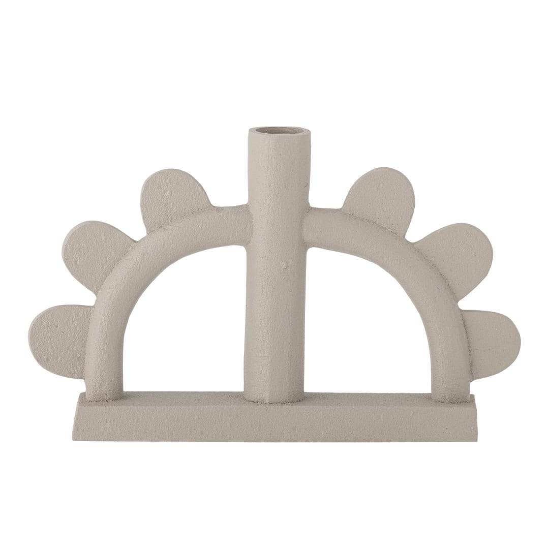 82068273 - Kanza Candle Holder, Nature, Aluminum STOCK: 71