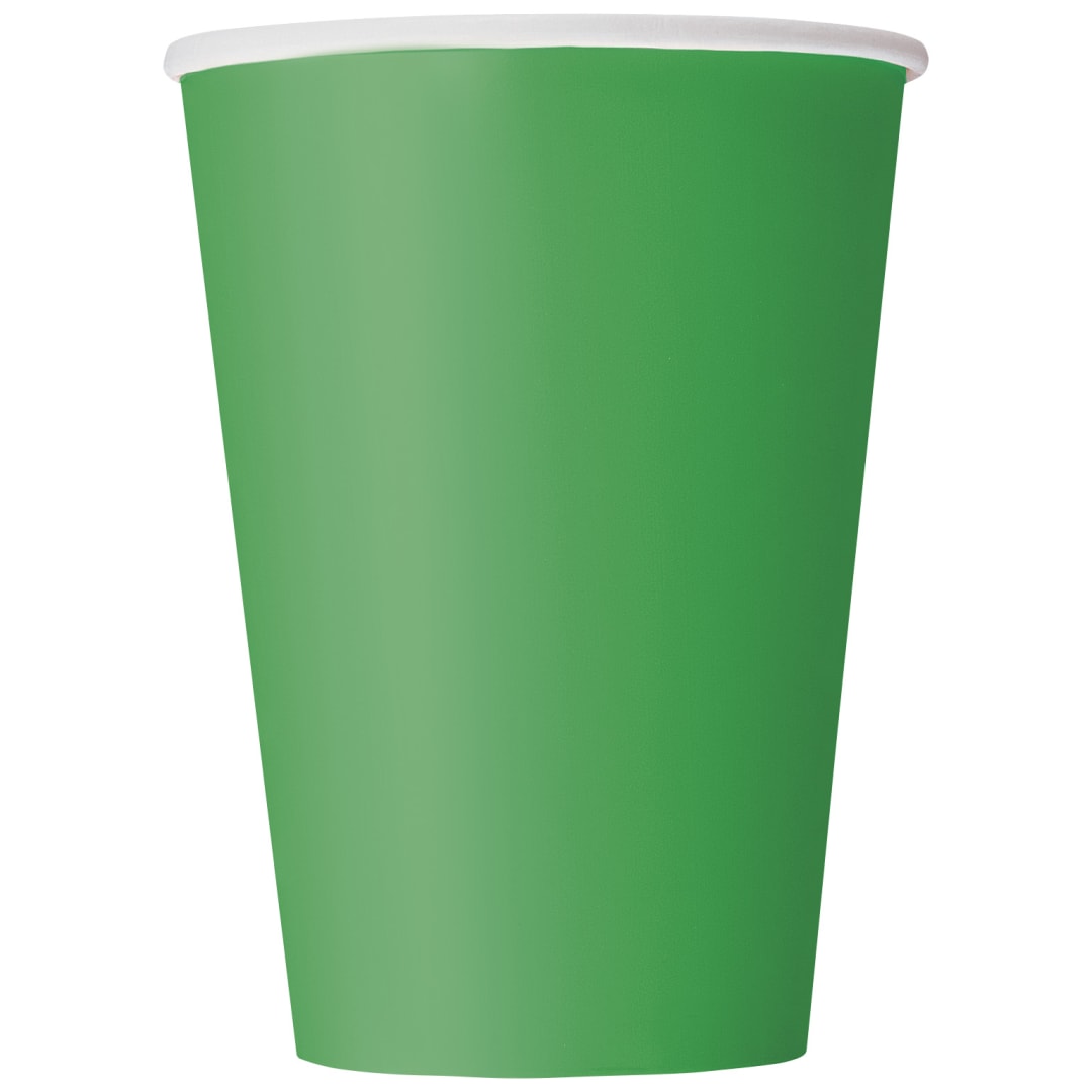 Emerald Green Solid 12oz Paper Cups, 10ct