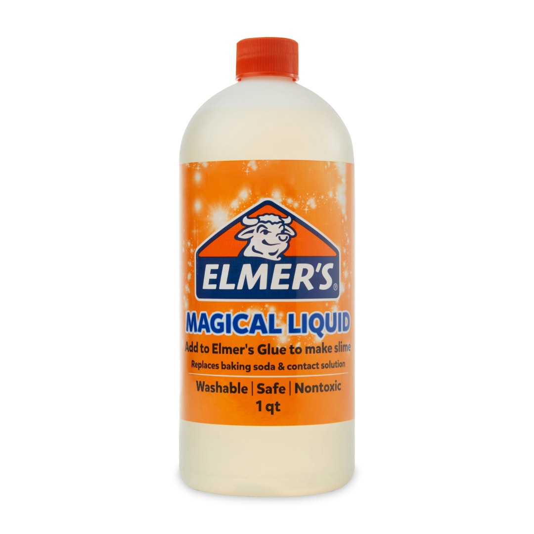 Elmer's Slime Activator, Magical Liquid Slime Activator Solution, Updated Formula for Twice as Much Slime, 1 Quart