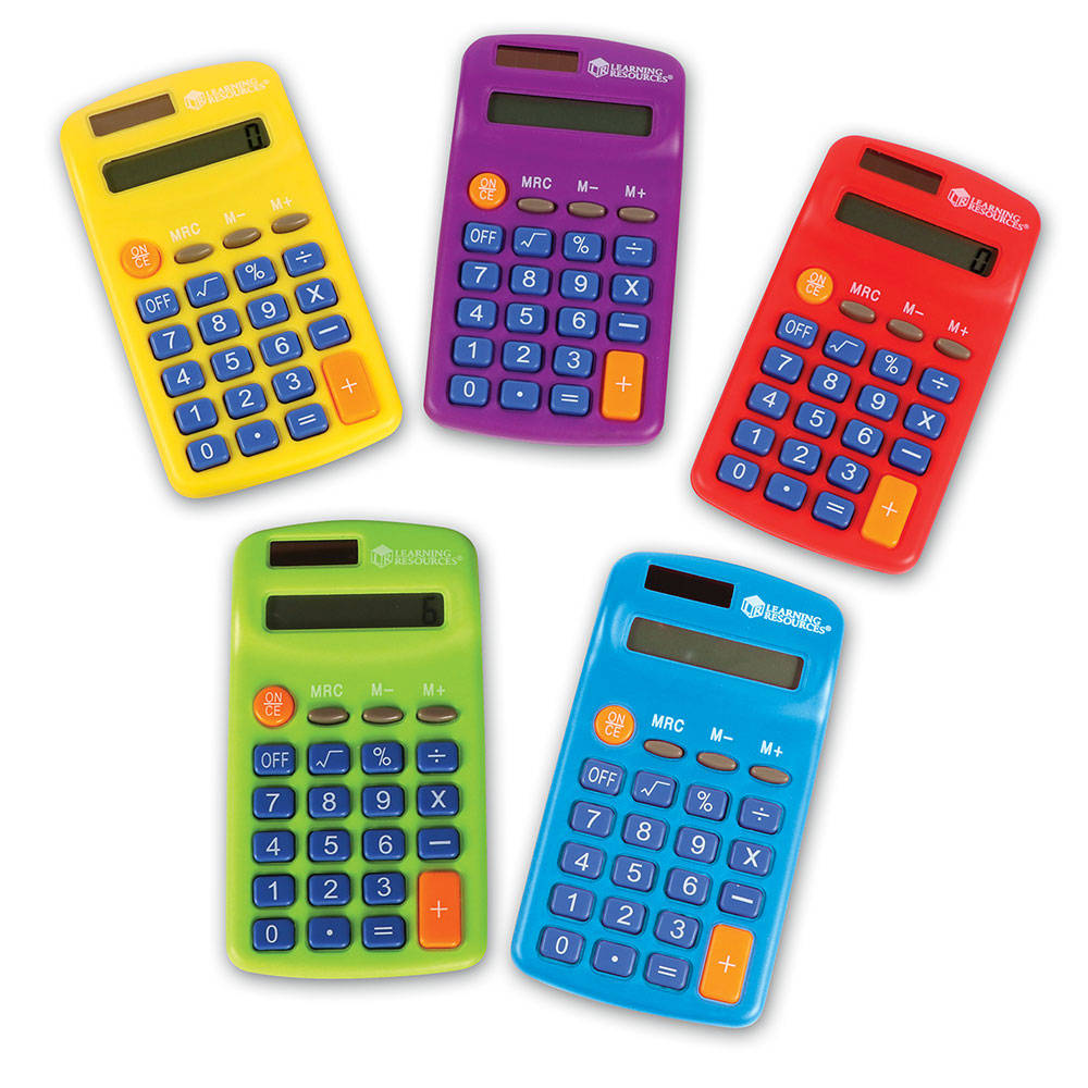 CALCULATORS, RAINBOW SET/10