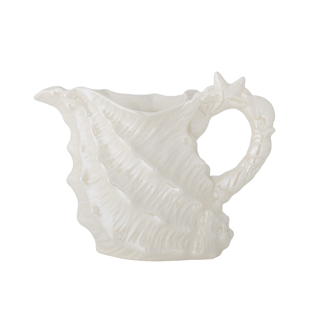 82072684 - Shellie Jug, White, Stoneware STOCK: 300