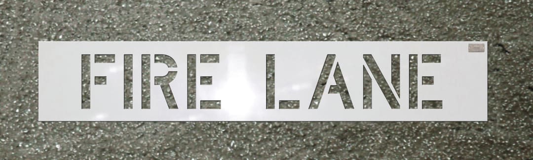 Stencil-FIRE LANE 12"x9" LDPE