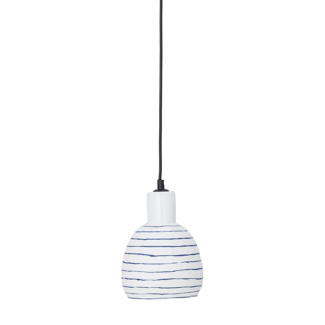 82068762 - Elga Pendant Lamp, White, Stoneware STOCK: 128