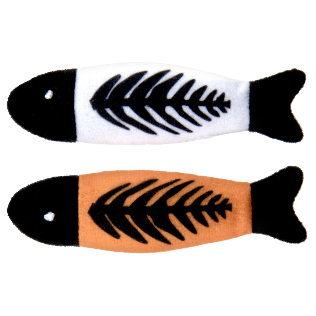 SmartyKat Catnip Fish Halloween Plush Catnip Cat Toys (2 Pack)