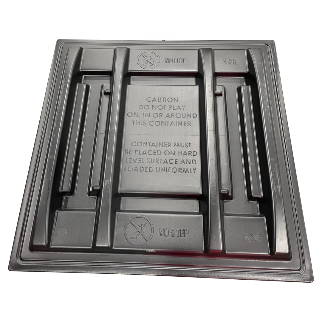 Lid Poly Door 30 X 30 Double Wall Black