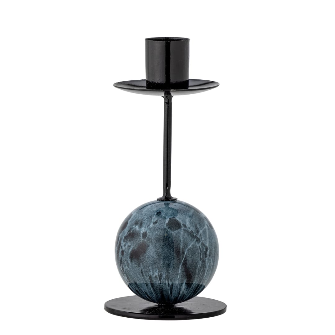 82062331 - Jayda Candle Holder, Blue, Iron STOCK: 62