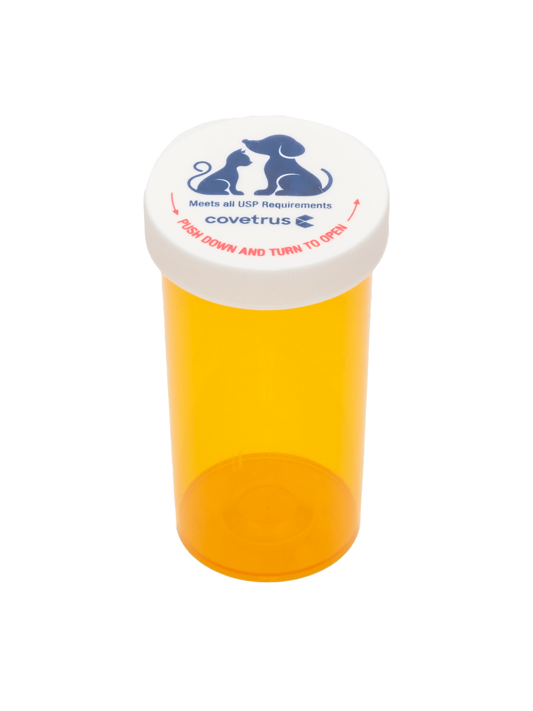 Covetrus Prescription Tablet Vial with Child Resistant Cap, Amber, 40 dram 160mL