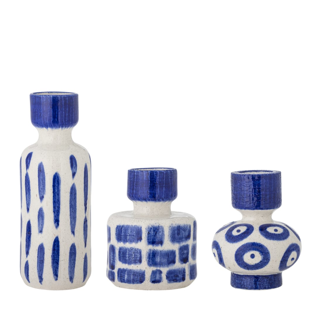 82072742 - Romane Vase, Blue, Stoneware STOCK: 300