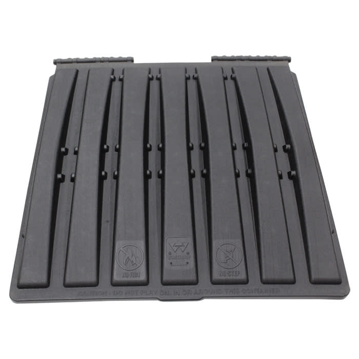 Lid Poly 37 X 41 Single Wall Double Lip, Black