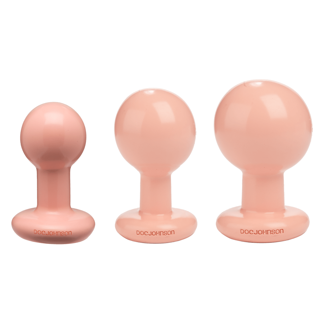 The Classic Round Butt Plug - 3 piece set