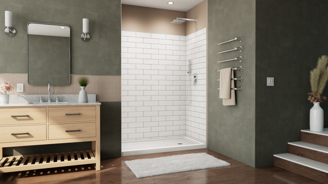 DreamLine Utile 60" L x 32" W Tub Wall Kit, Metro Tux