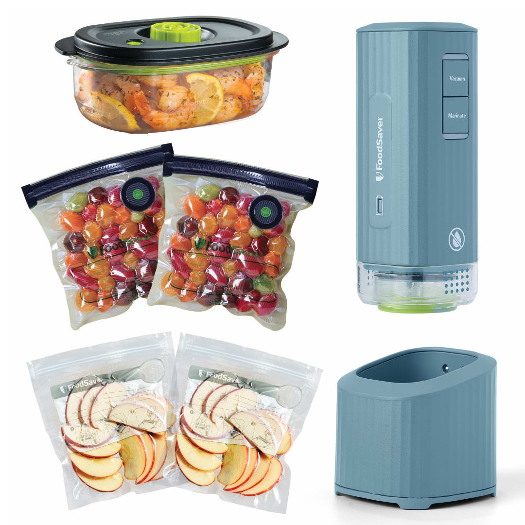 Mini scelleuse main pour emballage sous vide FoodSaver, scelleuse sous vide sans fil avec socle de chargement, reflets