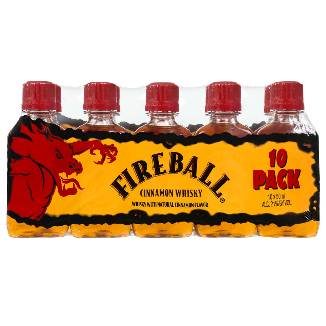Fireball Hot Cinnamon Grape Wine 10 Pack 50ml 42 Proof