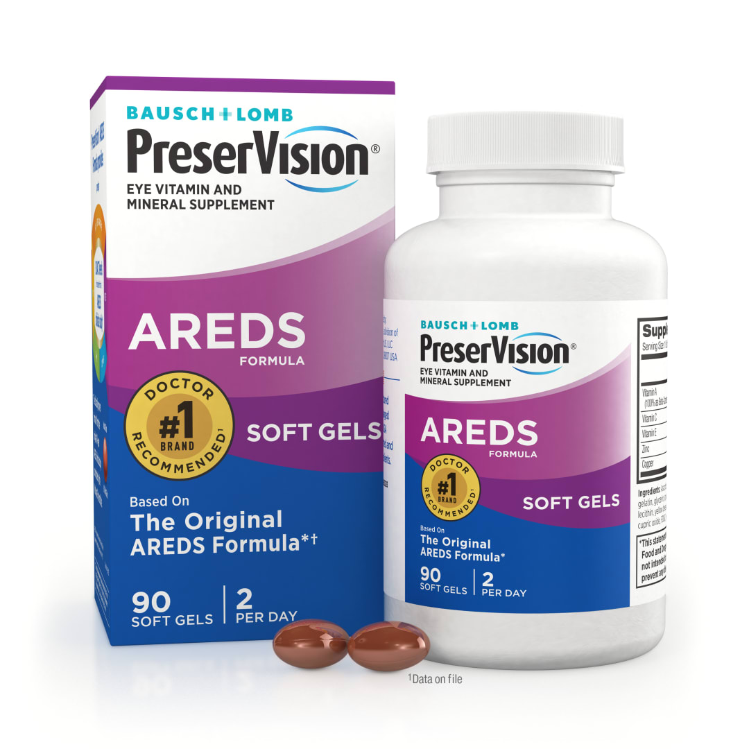 PreserVision AREDS Formula Vitamin &amp; Mineral Supplement 90 ct Soft Gels