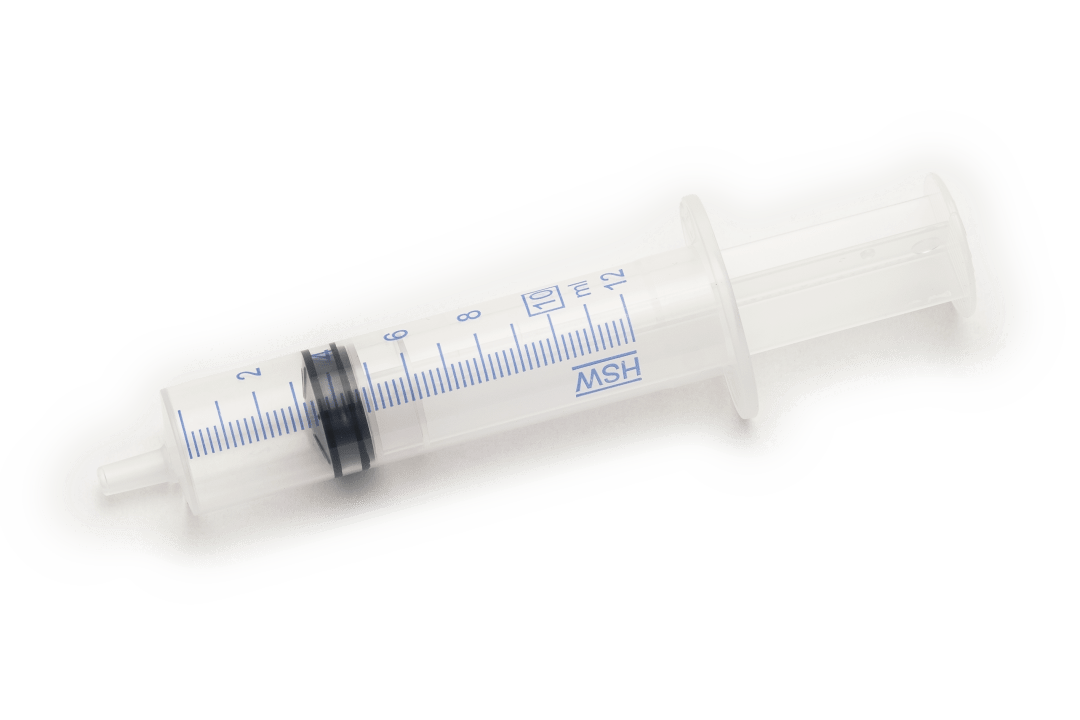 Covetrus 3-Part Luer Side Syringe, White, 10mL, Sterile