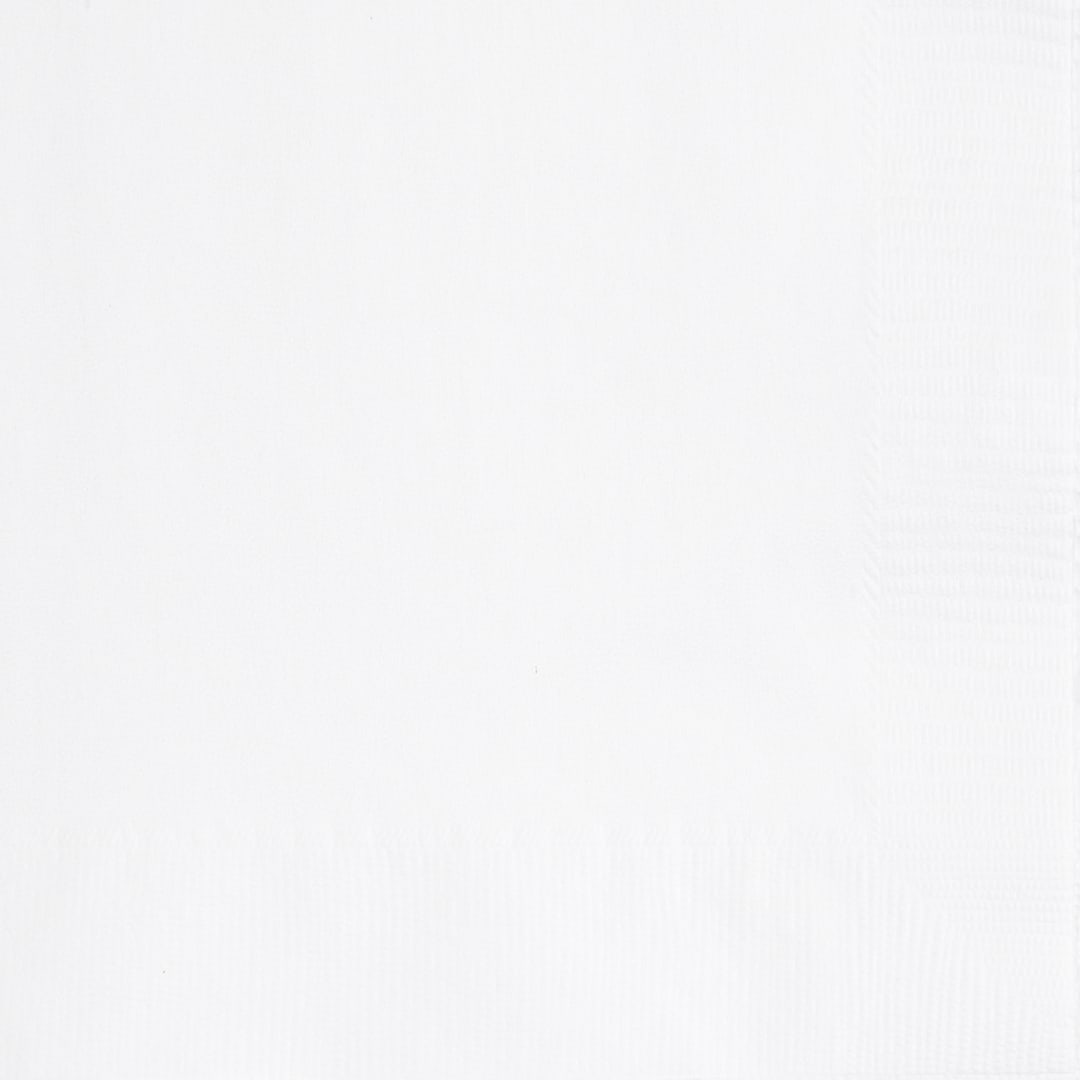 Bright White Solid Beverage Napkins, 100ct
