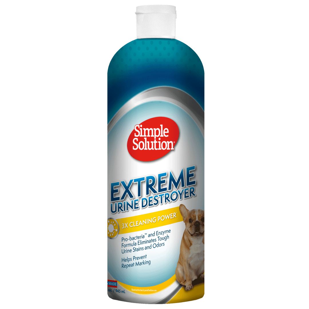 Simple Solution Extreme Urine Destroyer Enzymatic Cleaner | Pet Stain and Odor Remover with 2X Pro-bacteria Cleaning Power | 32 Ounces