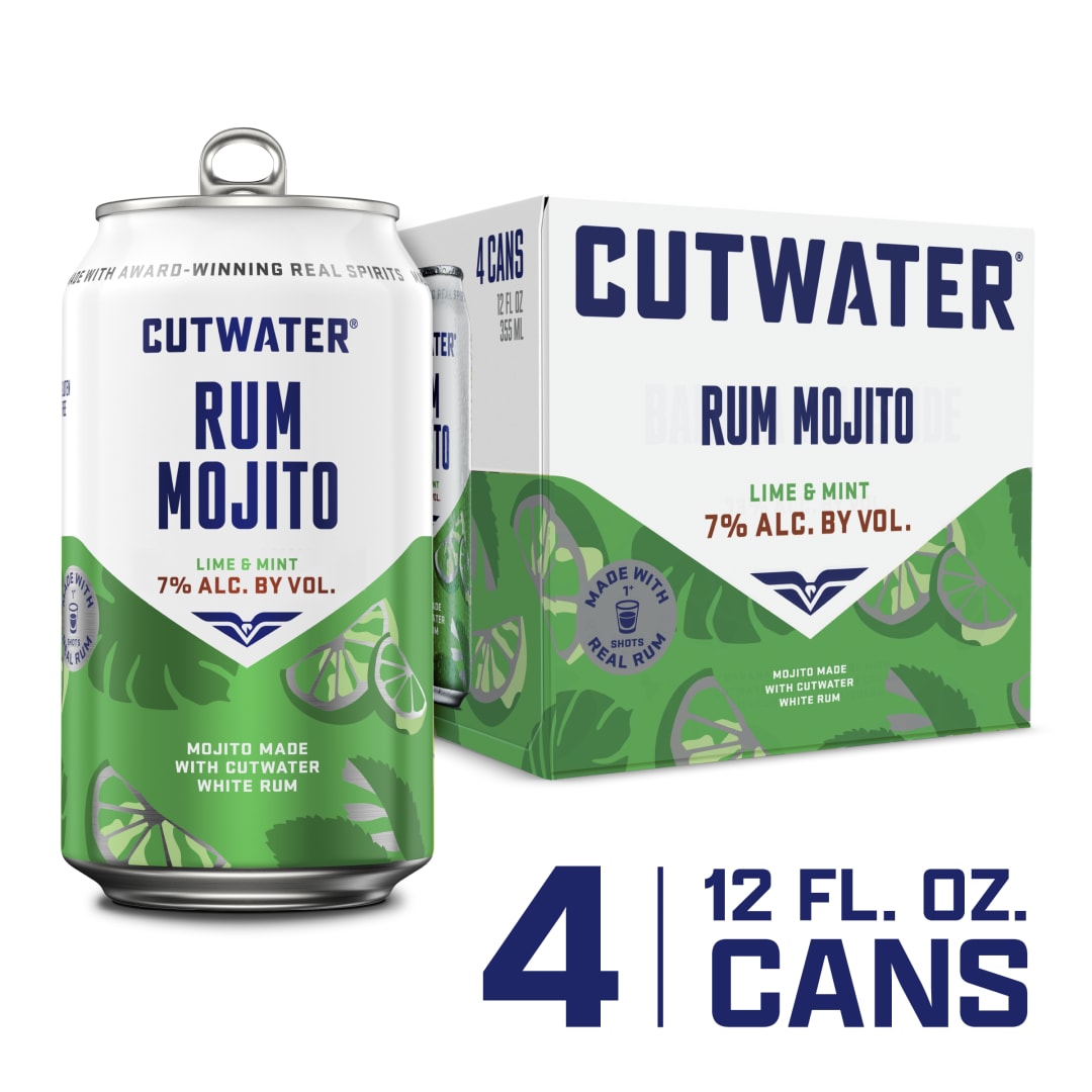 Cutwater Rum Mint Mojito 4 pack, 12 fl oz Cans 