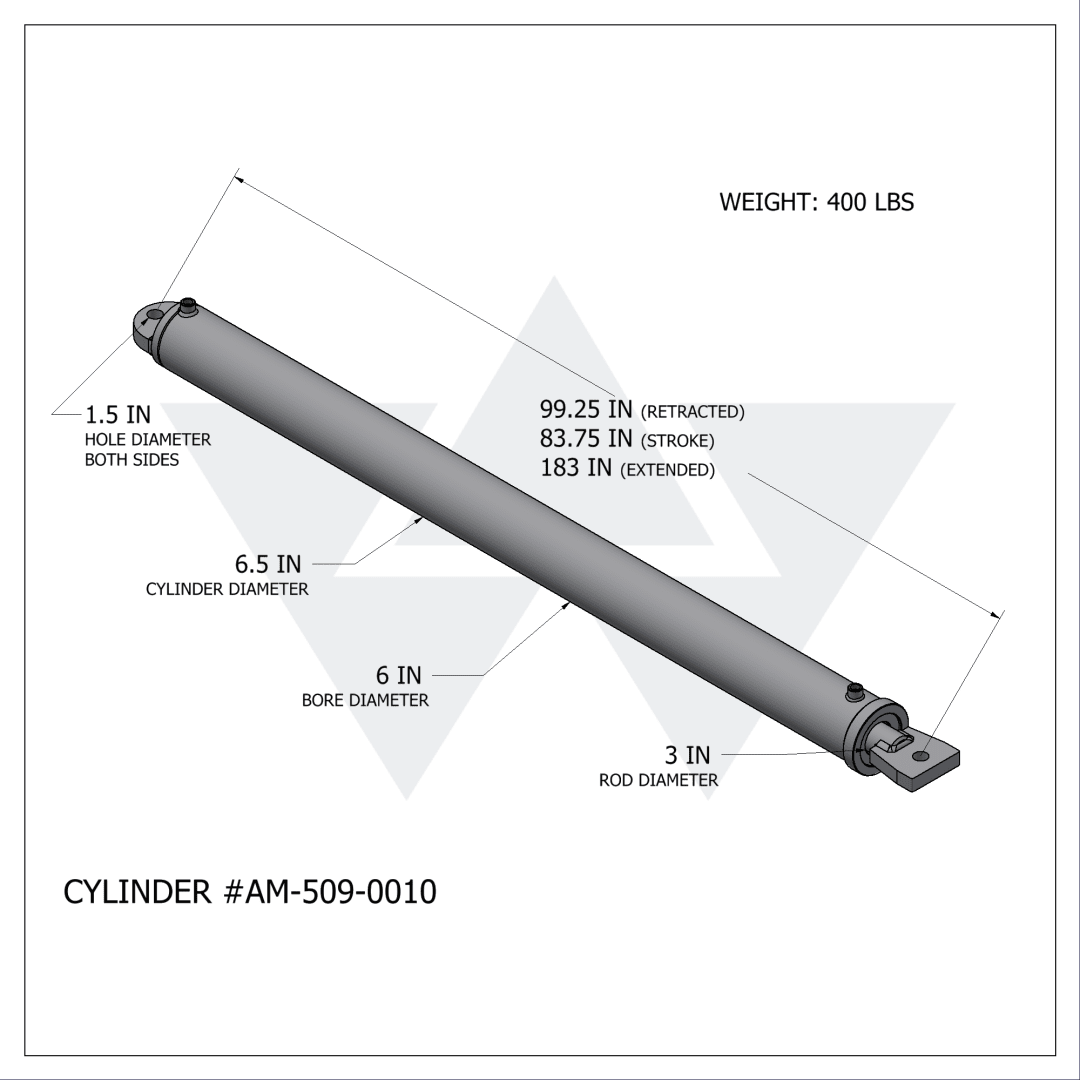 Amrep® Reeving Cylinder (6" X 3" X 83.75")