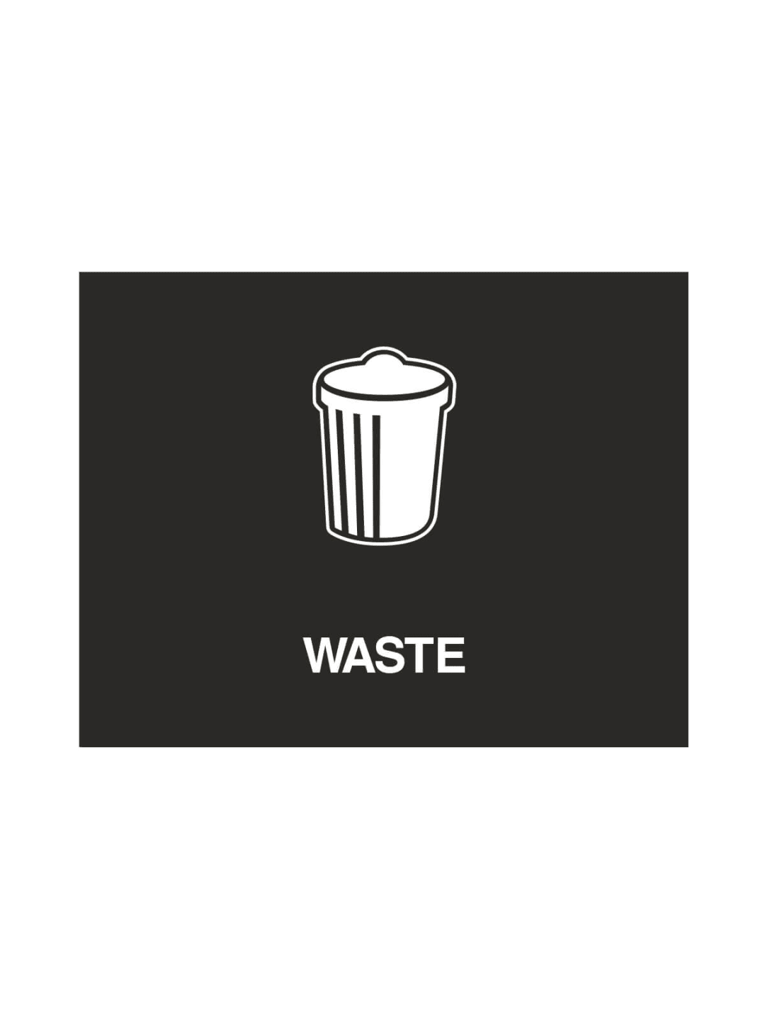  VISION - Sign - Waste - Black
