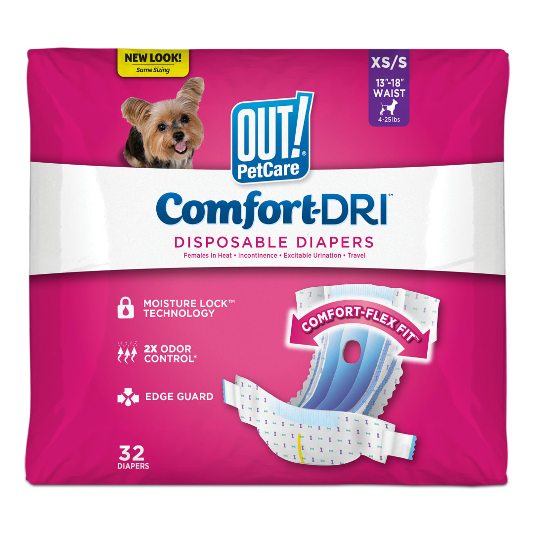 OUT! Disposable Female Diapers, SM/XS, 32 Count