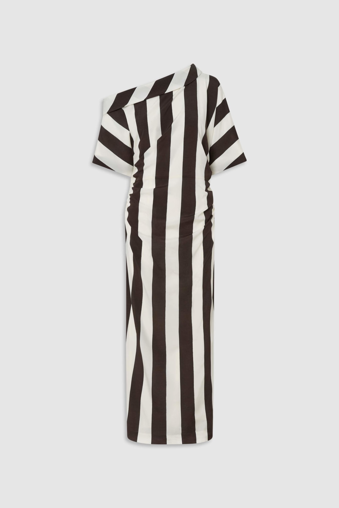 Slub Silk Stripe Dress