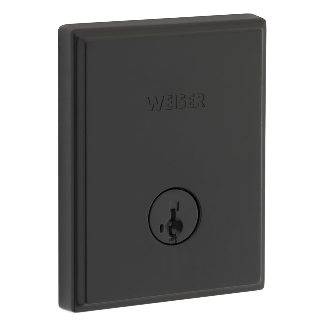 Crosstown Single Cylinder Deadbolt featuring SmartKey Security™ in Matte Black