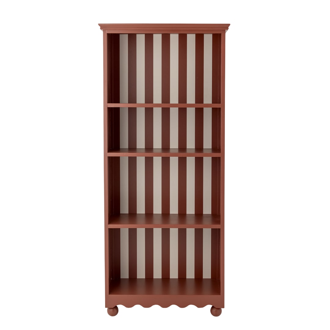 82065094 - Sasha Bookcase, Red, MDF STOCK: 53