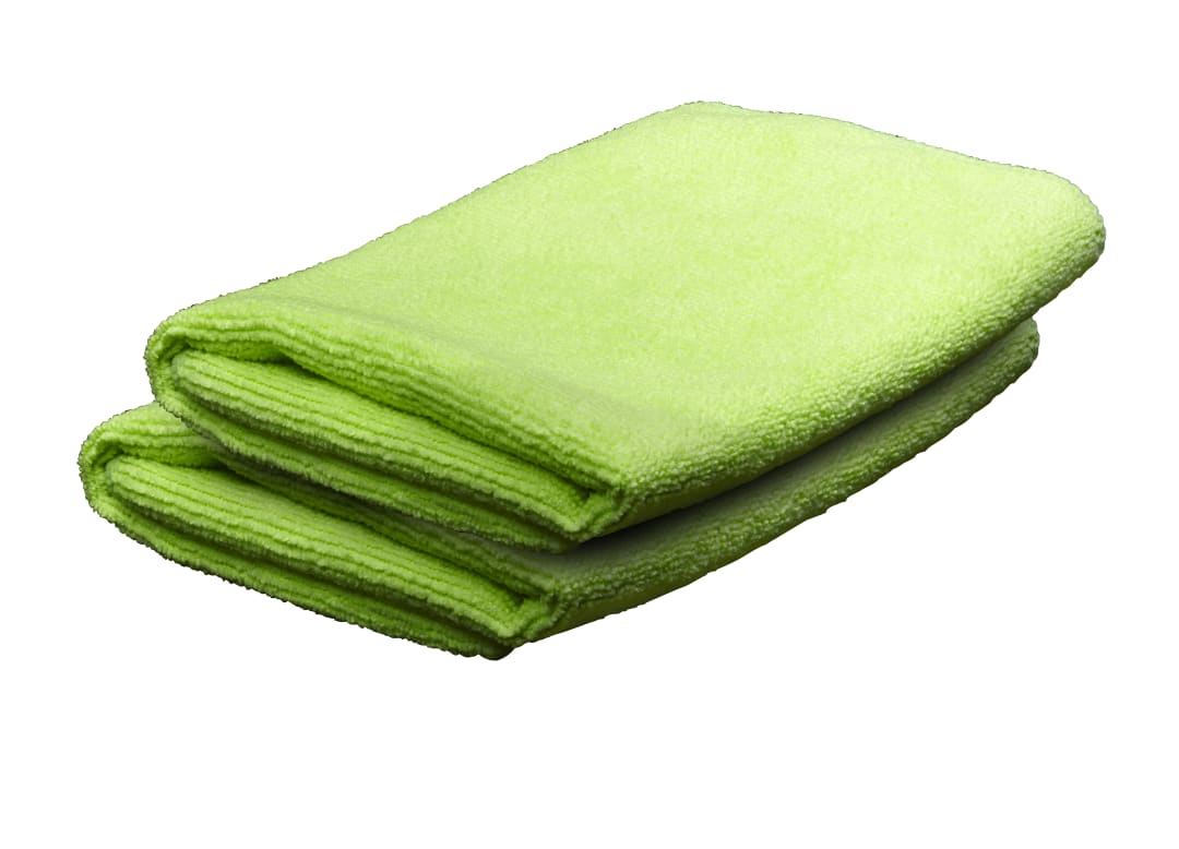 BCT™ Microfiber Cleaning Cloth, 14" Square, 2-Pack, Green