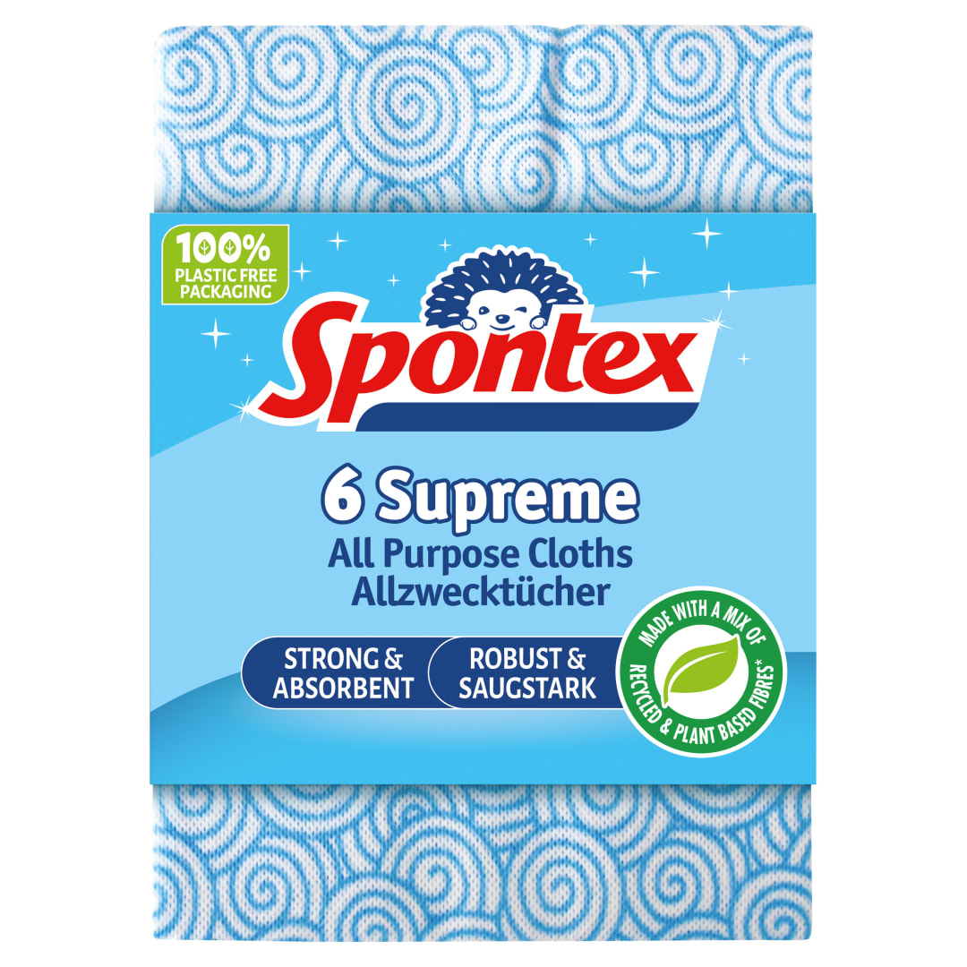 Spontex Supreme All Purpose Cloths 6pk