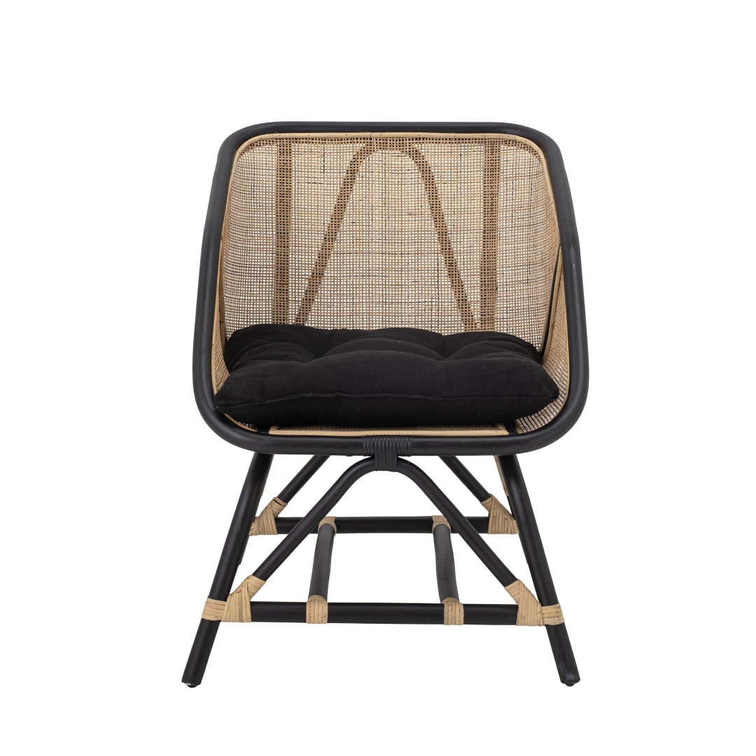 82051381 - Loue Lounge Chair, Black, Rattan STOCK: 7