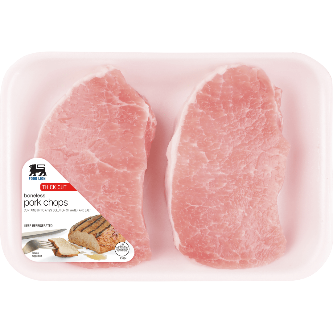 Boneless Pork Loin Chops, Thick