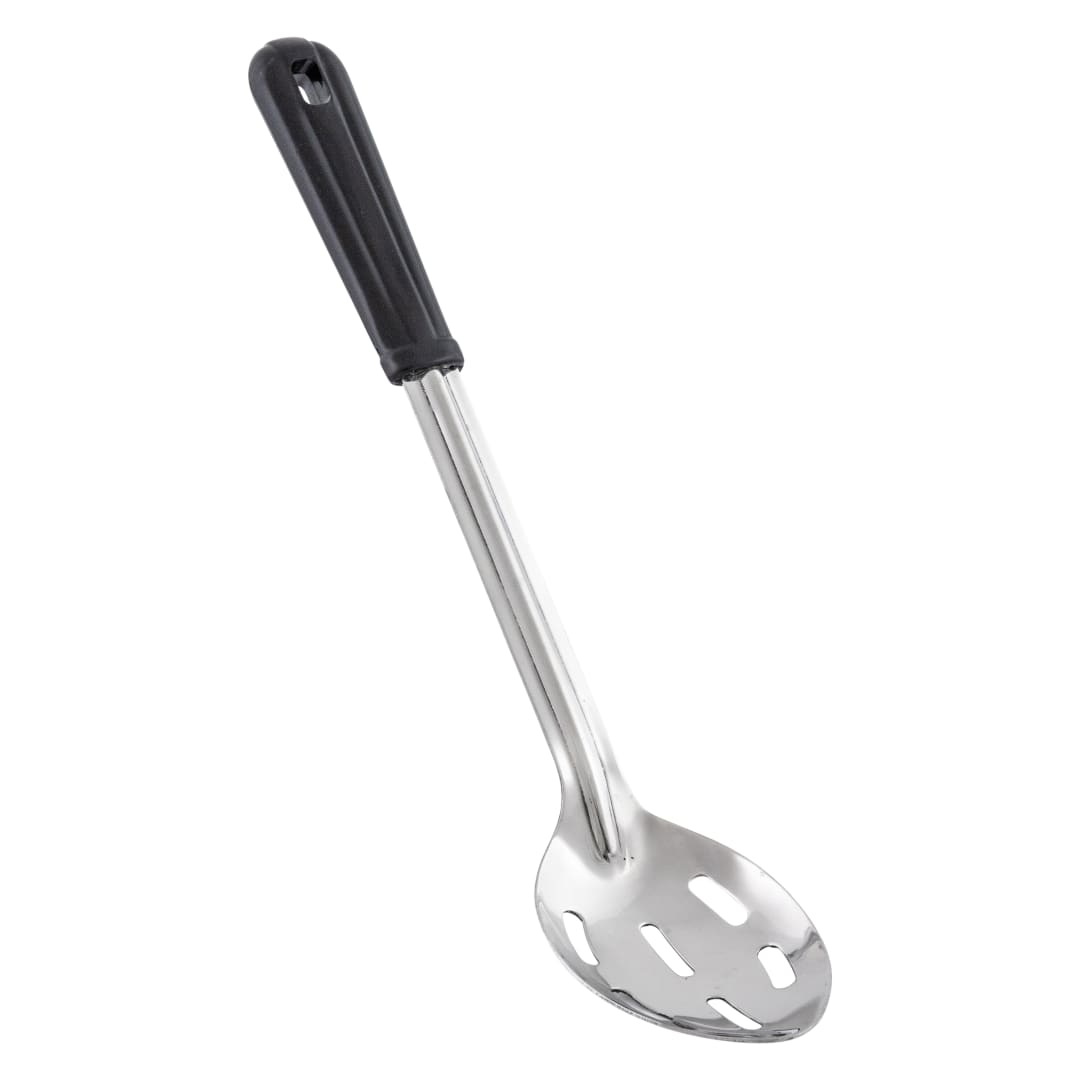 BHS-13SL - SPOON SLOTTED S/S 13" BLK HDLE