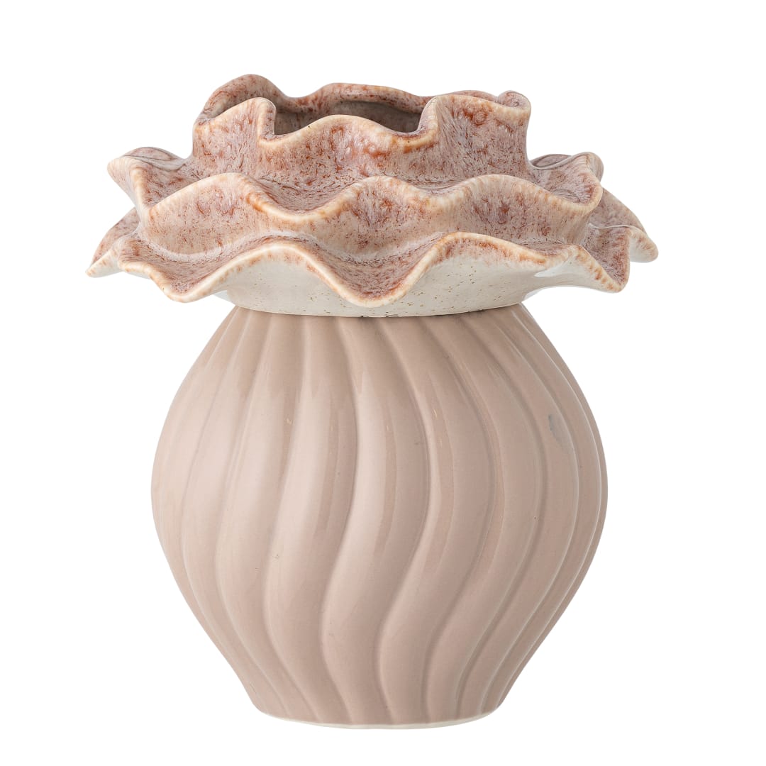 82062389 - Petalia Vase, Rose, Stoneware STOCK: 119