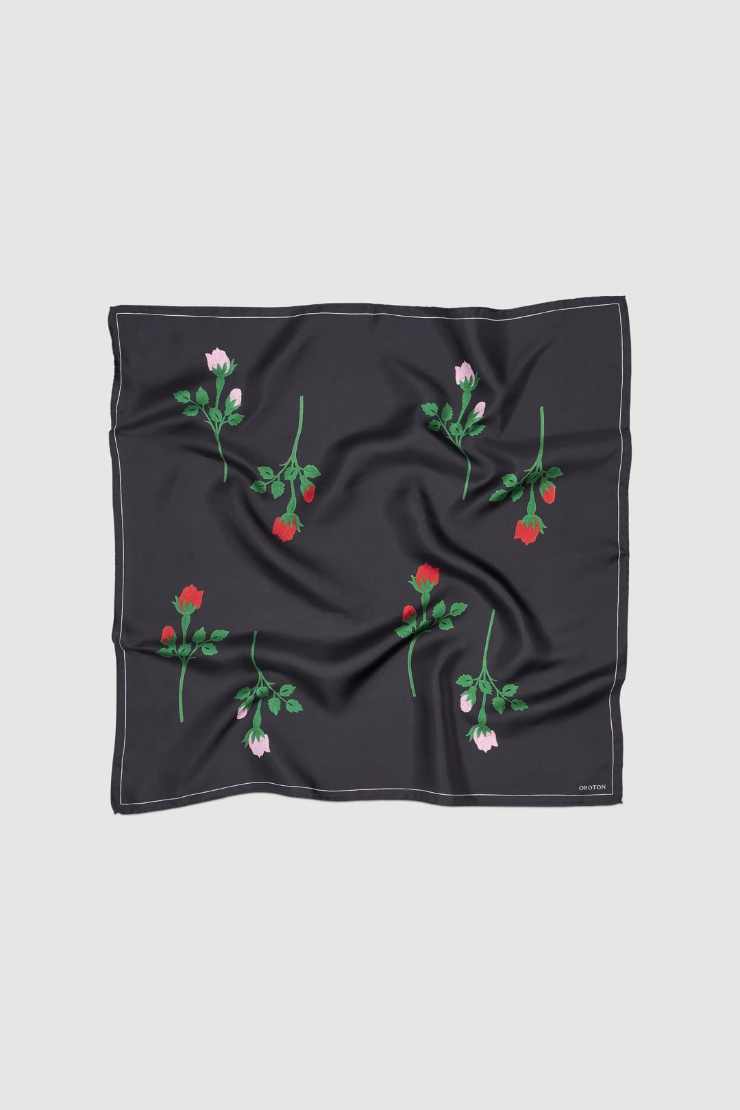 Rosebud Scarf Silk Scarf