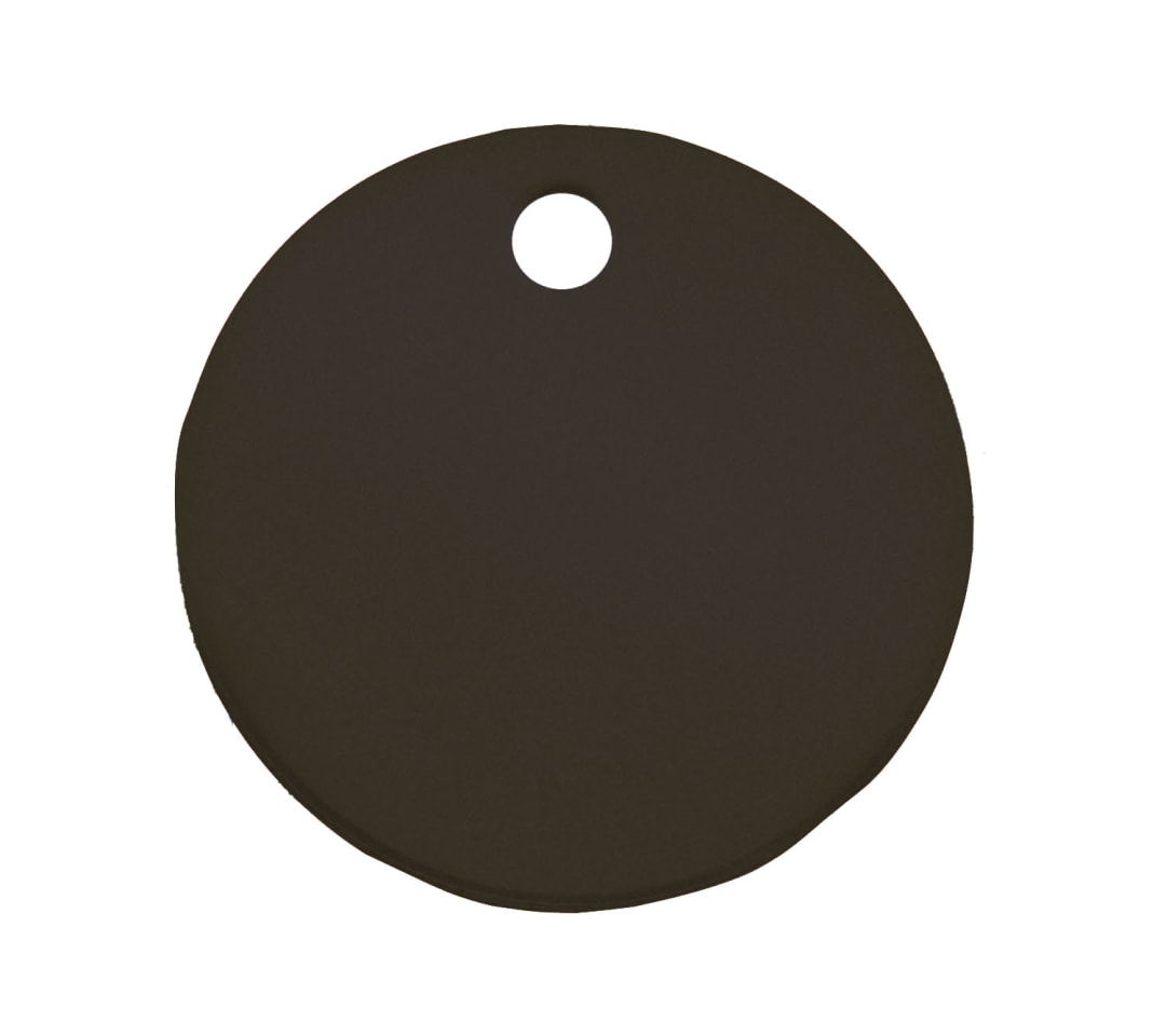 Tag-Round 3" Anodized Aluminum Black 5 Pack