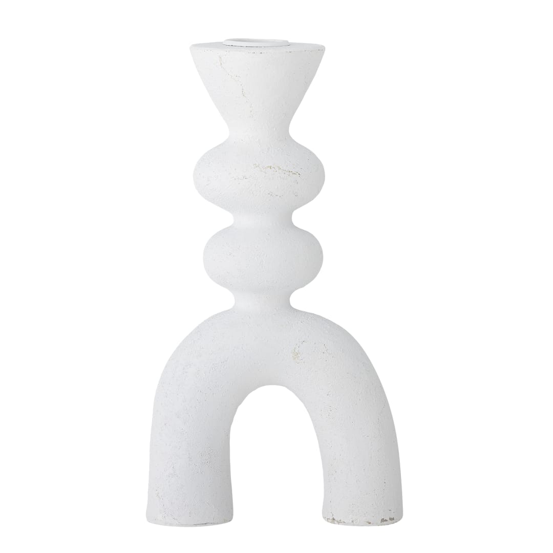 82061816 - Syra Candle Holder, White, Polyresin STOCK: 300