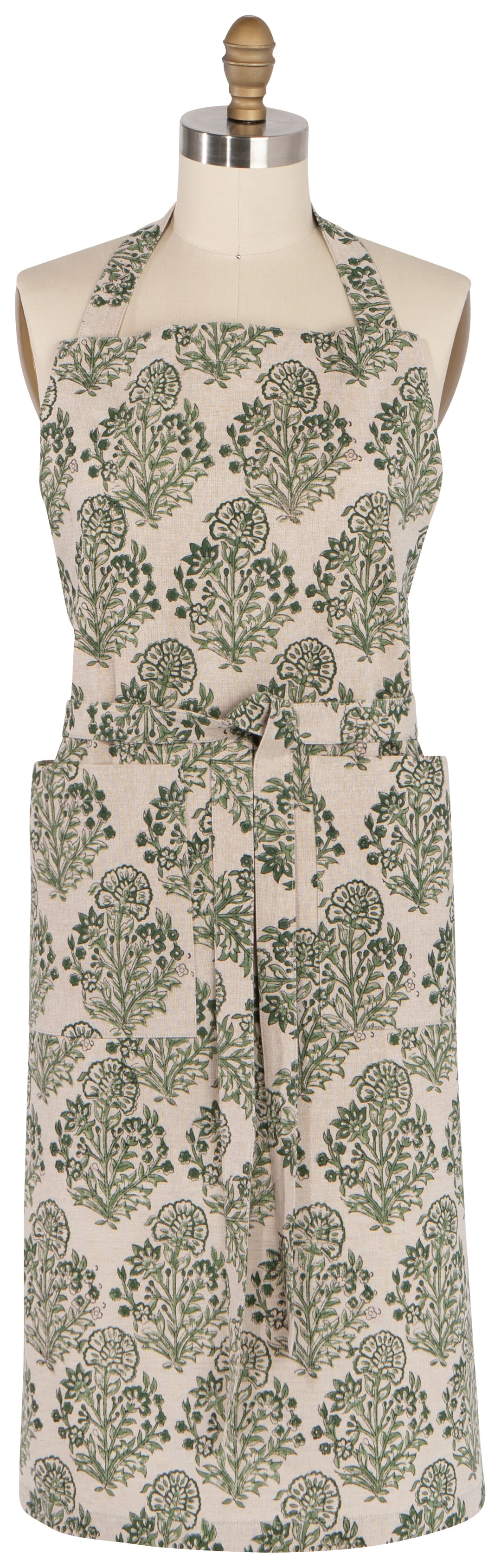 Viridian Block Print Apron