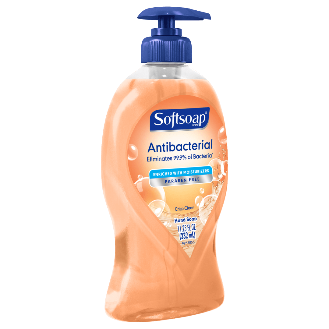 Softsoap Antibacterial Liquid Hand Soap Pump, Crisp Clean - 11.25 Fluid Ounce
